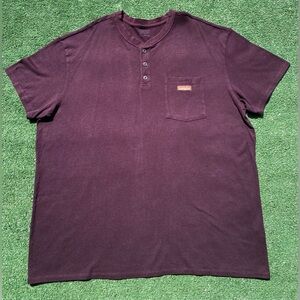 Patagonia Hemp Organic Cotton Plum Henley Pocket T-shirt Mens Sz 3XL